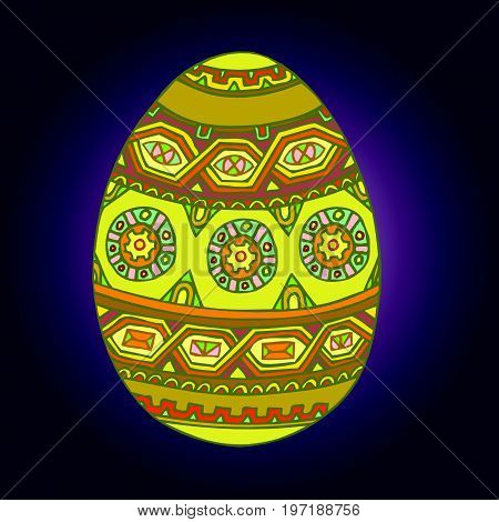 African style colorful artworks. African illustration of ornamental egg