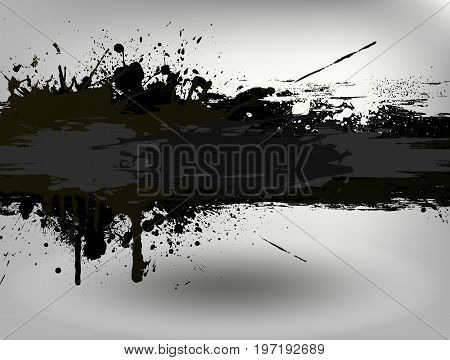 Watercolor background with splashes, vector art illustration banner.