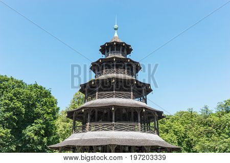 Chinese turm at english Garden, Munich, Germany