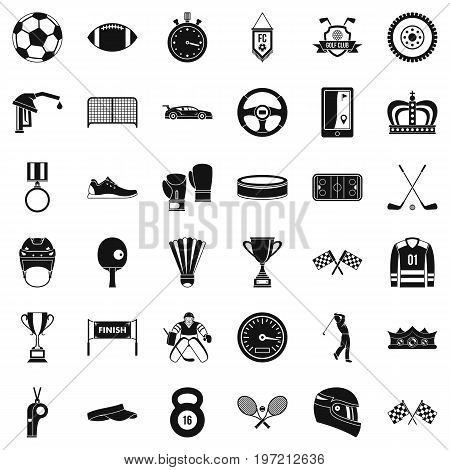 Champion icons set. Simple style of 36 champion vector icons for web isolated on white background