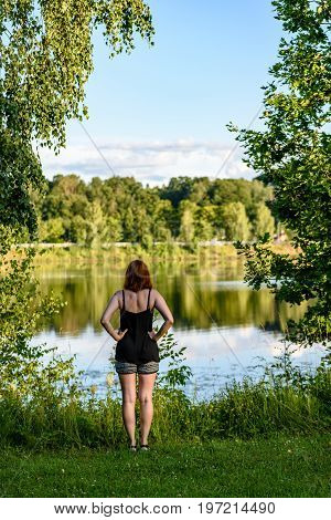 Young Woman Enjoying Nature