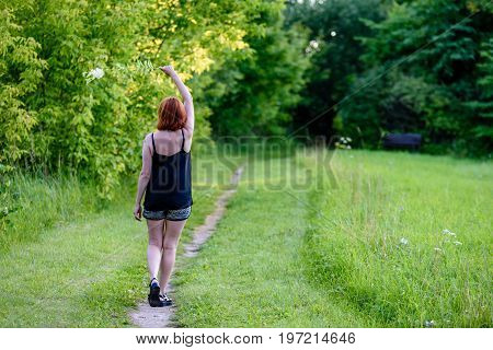 Young Woman Enjoying Nature