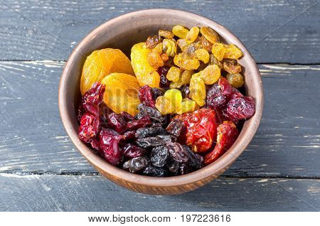 A Variety Of Dried Fruits. Nutritional Supplements. Clay Pial.