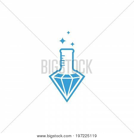 Awesome concept for diamond lab logo. Diamond icon template. Jewelry labels, ribbons, decor. Premium quality diamond vector.
