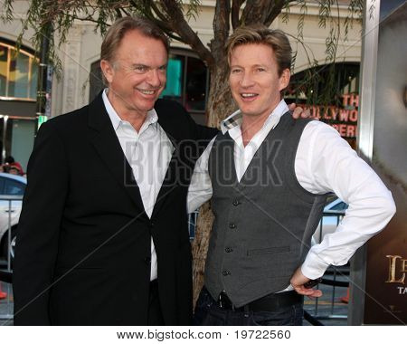 LOS ANGELES - SEP 19: Sam Neill, David Wenham ankommer til Sagnet om vogterne: den ugler af Ga
