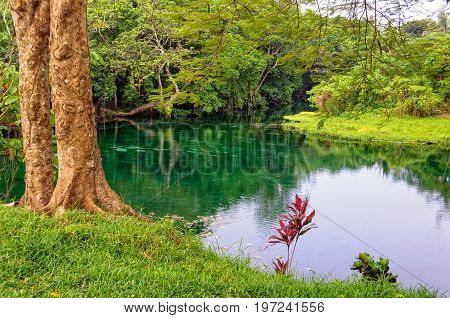 Blue hole behind Saraoutou - Espiritu Santo Vanuatu