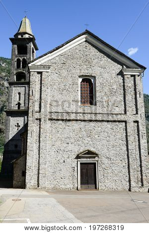 Saint Michele Church At Giornico On Leventina Valley