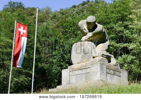 Monument Of The Battle Of The Big Stones At Giornico