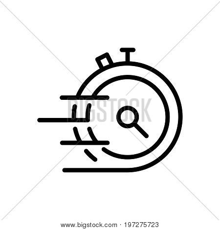 Thin line time management icon. Vector illustration isolated on a white background. Simple outline pictogram of time management.
