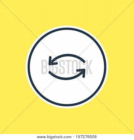 Beautiful Arrows Element Also Can Be Used As Update Element.  Vector Illustration Of Repeat Outline.