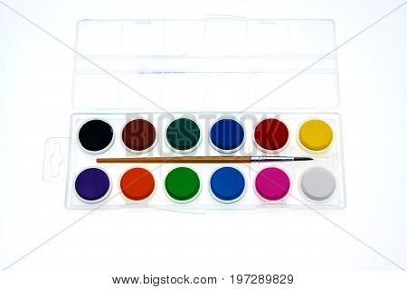 Watercolors on a white background, concept and idea