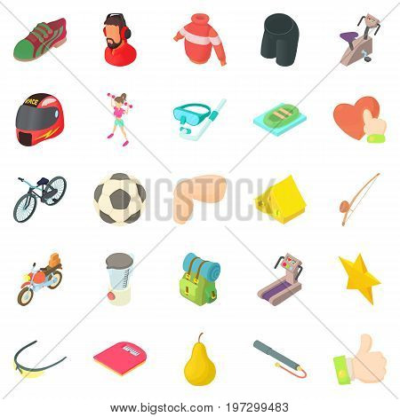 Stamina icons set. Cartoon set of 25 stamina icons for web isolated on white background