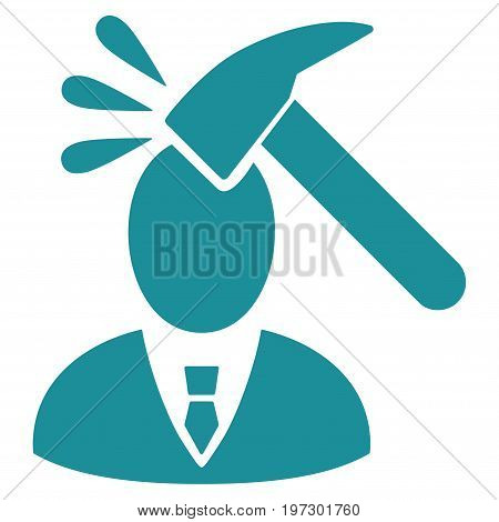 Manager Shock vector icon. Flat soft blue symbol. Pictogram is isolated on a white background. Designed for web and software interfaces.