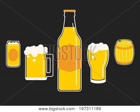 element beer vector cartoon graphic or illustrations