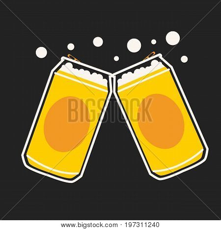 beer can cartoon vector graphic or illustration