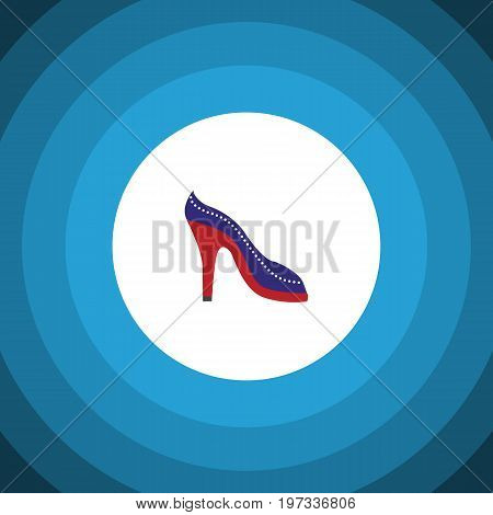 Heeled Shoe Vector Element Can Be Used For Heeled, Shoes, Sandal Design Concept.  Isolated Sandal Flat Icon.