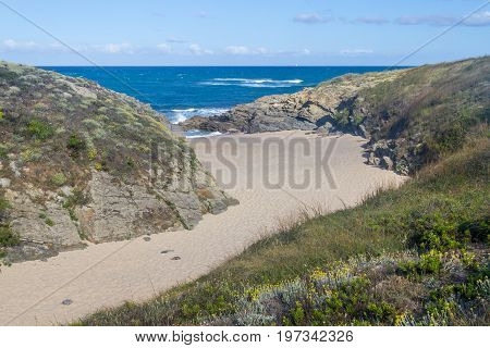 Beach And Cliffs In Vila Nova De Milfontes