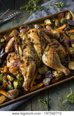 Herbed Baked Spatchcock Chicken