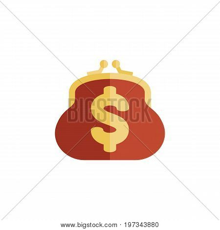 Saving Vector Element Can Be Used For Billfold, Saving, Pouch Design Concept.  Isolated Billfold Flat Icon.
