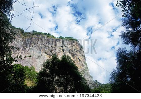 An elephant rock formations at the DaLong waterfall scenic area within Yandangshan scenic area near Yandang Town Yueqing County Zhejiang province China.