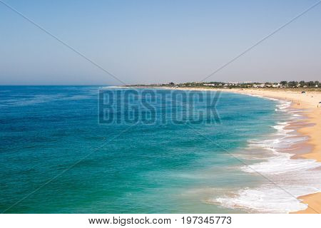 View at Cape Trafalgrar turquoise sea ocean white foam
