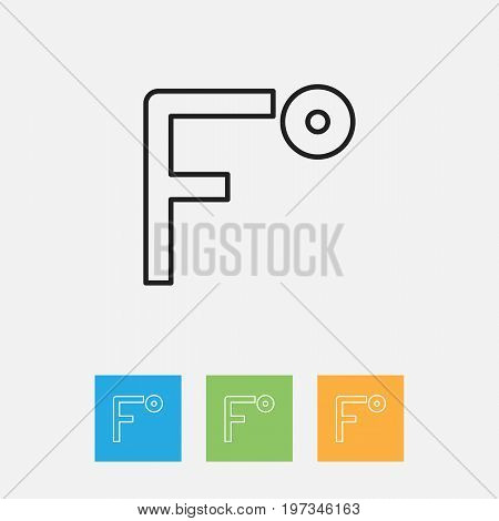 Vector Illustration Of Air Symbol On Temperature Scale Outline