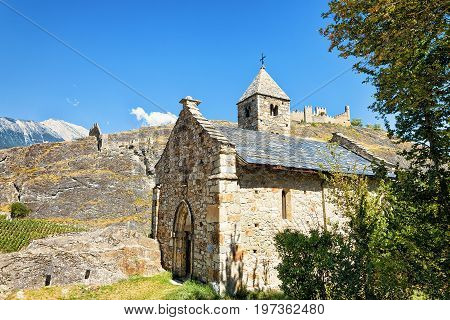 Chapel Of Three Saints In Sion Capital Valais Switzerland