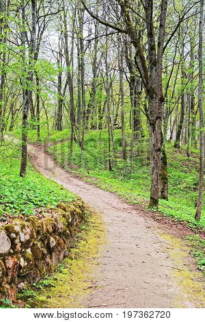 Path At Traku Voke Public Park In Vilnius Baltic