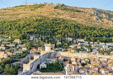 Old City Walls And Fort Minceta At Dubrovnik