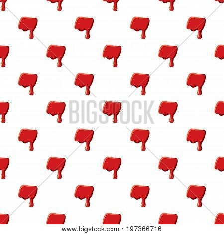Dash punctuation mark isolated on white background. Red bloody vector illustration