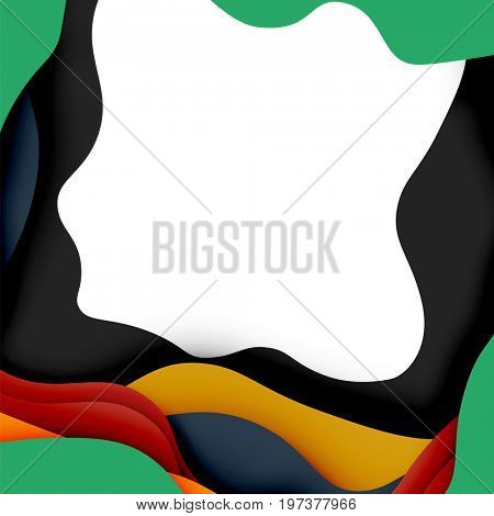 3d abstract background with cut shapes, business presentation, flyer template