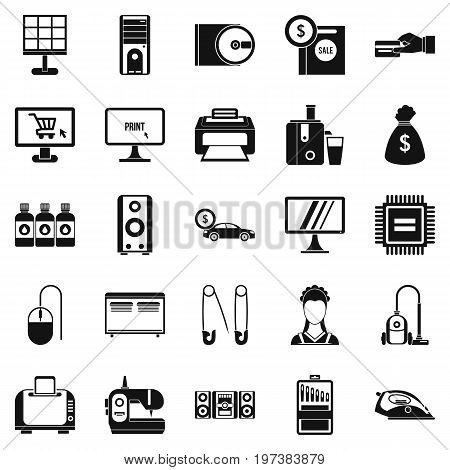 Computer things icons set. Simple set of 25 computer things vector icons for web isolated on white background