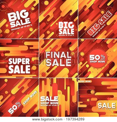 Multipurpose social media kit background. Available in 8 different forms suitable for your promotion