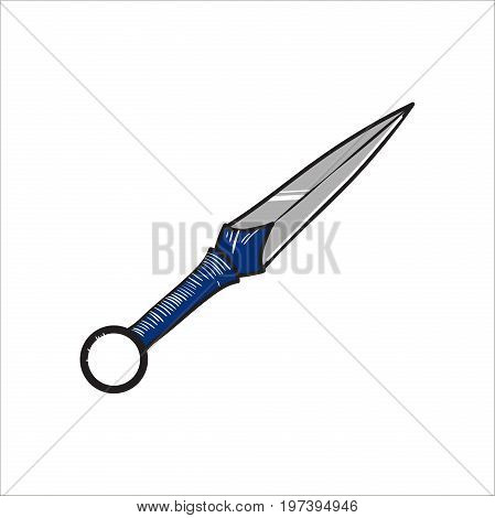 Color Sketch knife. Vector illustration EPS 10
