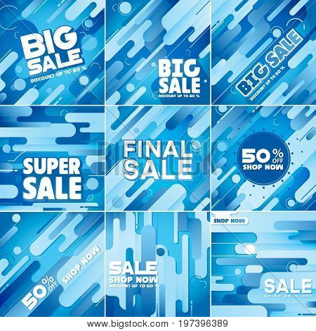 Multipurpose social media kit background. Available in 8 different forms suitable for your promotion
