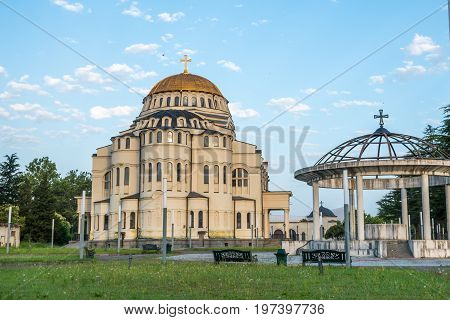 Cathedral Church Of City Of Poti In The Morning At Sunrise, Georgia