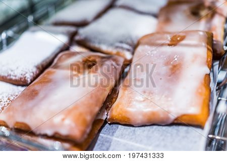 Fastnacht Doughnut Pastry From Germany Macro Closeup