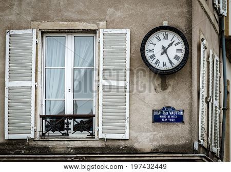 Old But Renovated Windows In Historical Part Of Bruxelles