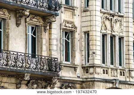 Old But Renovated Windows In Historical Part Of Bruxelles