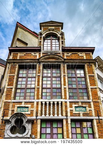 Old But Renovated Windows In Historical Part Of Bruxelles