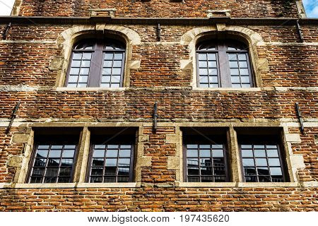 Old But Renovated Windows In Historical Part Of Bruxelles
