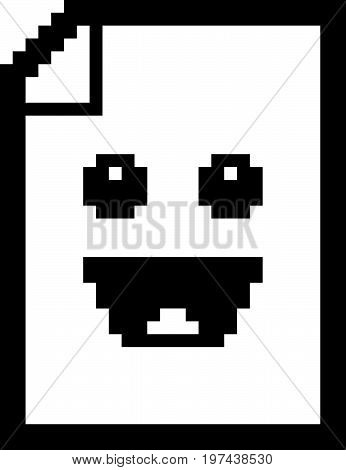 Smiling 8-bit Cartoon Paper