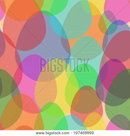 Seamless Pattern Painted Eggs. Holy Easter. Seamless Texture for background image on websites, e-mails, etc. Cream-colored Background.