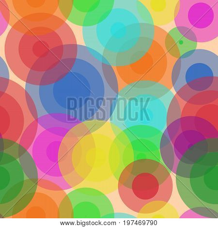 Circles on the water. Sweet Bubbles. Seamless Texture for background image on websites, e-mails, etc. Cream-colored Background.