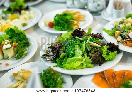 Banquet, wedding table, meal at the wedding, reception, table decor, decor of food