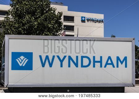 Indianapolis - Circa July 2017: Wyndham Hotels and Resorts airport property. Wyndham has Hotels on five continents in 22 countries III