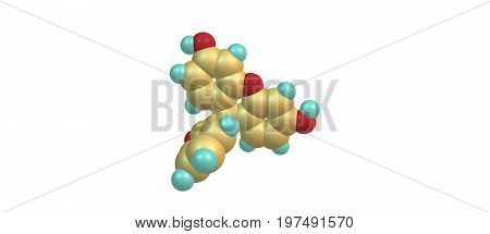 Fluorescein Molecular Structure Isolated On White