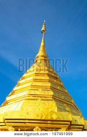 The Lanna culture with gold building at north part of The City.