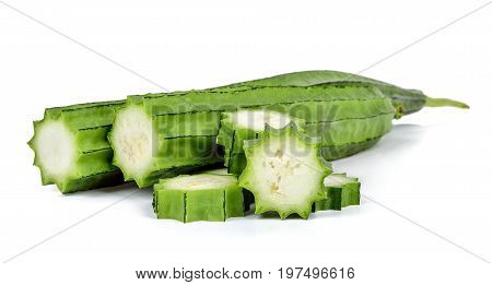 Luffa Acutangula Isolated On White Background
