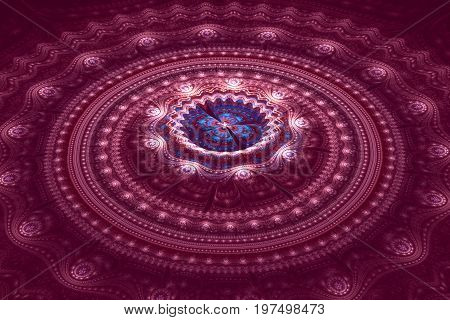 Fractal julian concentric circles and redd wave flower